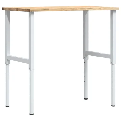 vidaXL Delovna miza 100x60x(71,5-98) cm trdna hrastovina