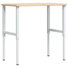 vidaXL Delovna miza 100x60x(71,5-98) cm trdna hrastovina pravokotna