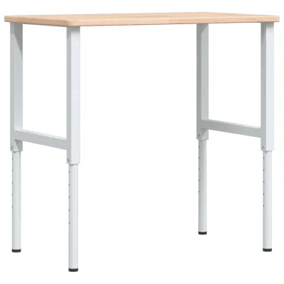 vidaXL Delovna miza 100x60x(71,5-98) cm trdna hrastovina pravokotna
