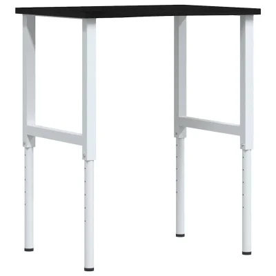 vidaXL Delovna miza temno rjava 80x60x(71,5-98) cm trdna hrastovina