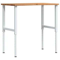 vidaXL Delovna miza svetlo rjava 100x60x(71,5-98) cm trdna hrastovina