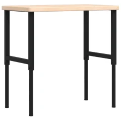 vidaXL Delovna miza 100x60x(73-99,5) cm trdna hrastovina pravokotna