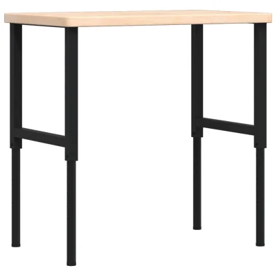 vidaXL Delovna miza 100x60x(73-99,5) cm trdna hrastovina pravokotna