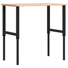 vidaXL Delovna miza 100x60x(71,5-98) cm trdna bukovina pravokotna