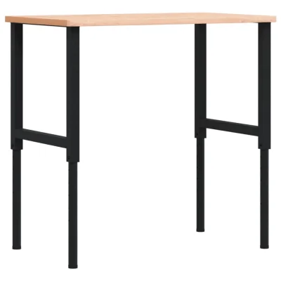 vidaXL Delovna miza 100x60x(71,5-98) cm trdna bukovina pravokotna