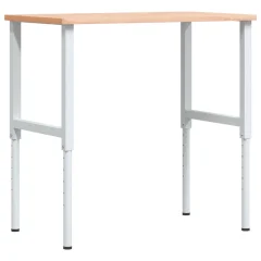 vidaXL Delovna miza 100x60x(71,5-98) cm trdna bukovina pravokotna