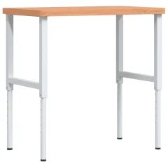 vidaXL Delovna miza 100x60x(73-99,5) cm trdna bukovina pravokotna