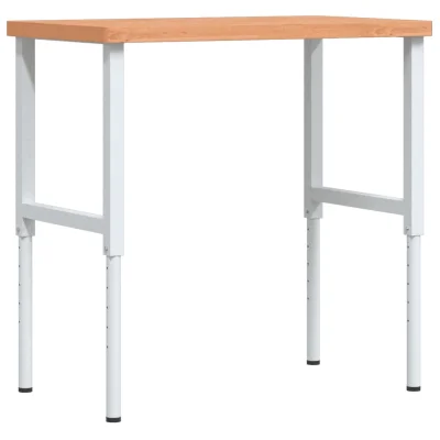 vidaXL Delovna miza 100x60x(73-99,5) cm trdna bukovina pravokotna