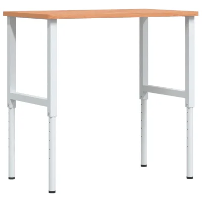 vidaXL Delovna miza 100x60x(71,5-98) cm trdna bukovina pravokotna