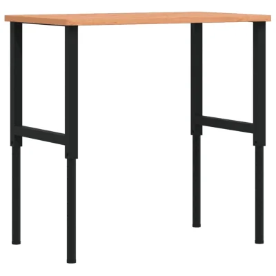 vidaXL Delovna miza 100x60x(71,5-98) cm trdna bukovina pravokotna