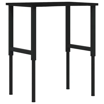 vidaXL Delovna miza temno rjava 80x60x(71,5-98) cm trdna hrastovina