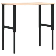 vidaXL Delovna miza 100x60x(71,5-98) cm trdna hrastovina pravokotna