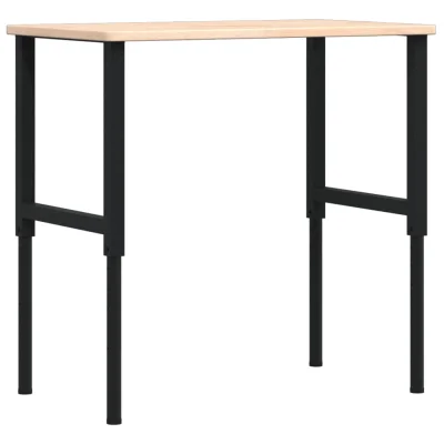 vidaXL Delovna miza 100x60x(71,5-98) cm trdna hrastovina pravokotna