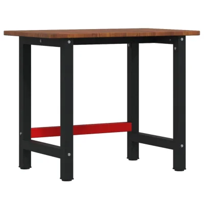 vidaXL Delovna miza temno rjava 100x60x81,5 cm hrastovina pravokotna
