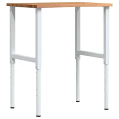 vidaXL Delovna miza svetlo rjava 80x60x(71,5-98) cm trdna hrastovina