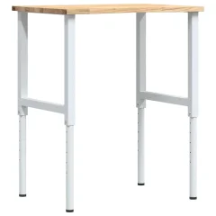 vidaXL Delovna miza 80x60x(71,5-98) cm trdna hrastovina