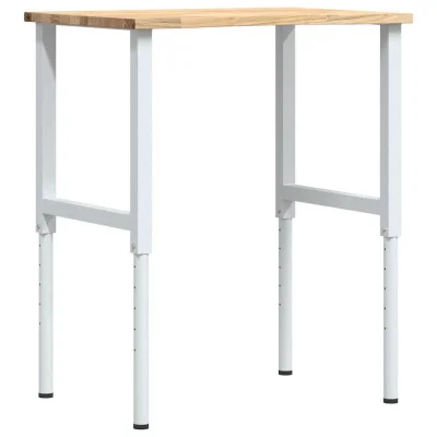 vidaXL Delovna miza 80x60x(71,5-98) cm trdna hrastovina