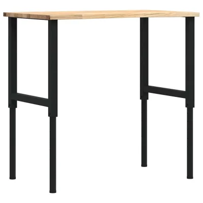 vidaXL Delovna miza 100x60x(71,5-98) cm trdna hrastovina