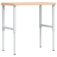 vidaXL Delovna miza 100x60x(73-99,5) cm trdna bukovina pravokotna
