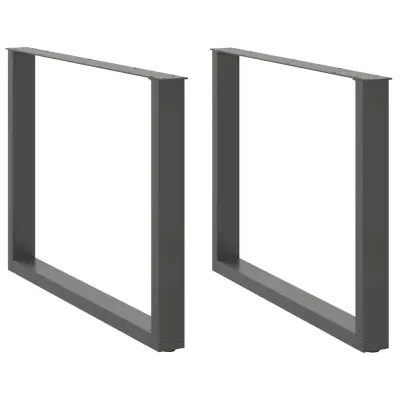vidaXL Noge za jedilno mizo v obliki črke U, 2 kosa, antracitne, 100 x (72-73) cm, jeklo