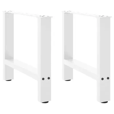 vidaXL Noge za klubsko mizico bele barve 2 kosa 50 x (42-43) cm jeklo