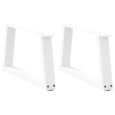 vidaXL Noge za klubsko mizico v obliki črke V 2 kosa bele 70 x (30-31,3) cm jeklo