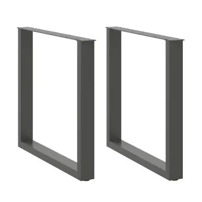 vidaXL Noge za jedilno mizo v obliki črke U, 2 kosa, antracitne, 90 x (72-73) cm, jeklo
