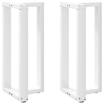 vidaXL Noge za barsko mizo v obliki črke T, 2 kosa, bele barve, 50x35x(90-91) cm, jeklo