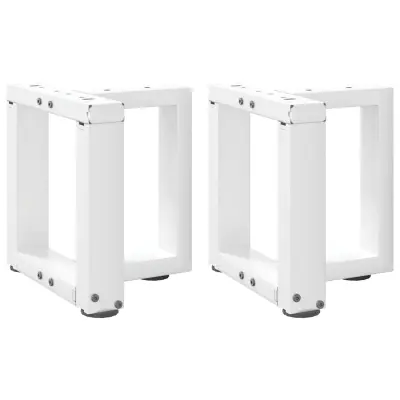 vidaXL Noge za klubsko mizico v obliki črke T, 2 kosa, bele barve, 30x25x(30-31) cm, jeklo