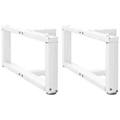 vidaXL Noge za klubsko mizico v obliki črke T, 2 kosa, bele barve, 70x25x(30-31) cm, jeklo