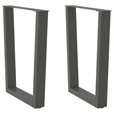 vidaXL Noge za jedilno mizo v obliki črke V 2 kosa antracit 60 x (72-73,3) cm jeklo