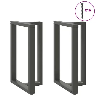 vidaXL Noge za barsko mizo v obliki črke T 2 kosa antracitne 60x35x(90-91) cm jeklo