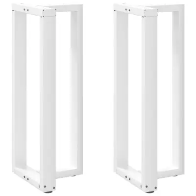 vidaXL Noge za barsko mizo v obliki črke T, 2 kosa, bele barve, 50 x 35 x (100–101) cm, jeklo