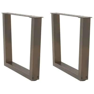 vidaXL Noge za klubsko mizico v obliki črke V 2 kosa naravno jeklo 50 x (42-43,3) cm jeklo
