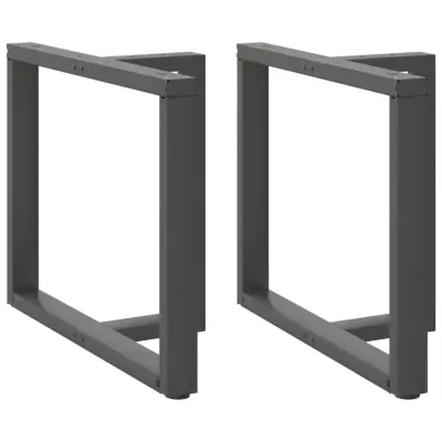 vidaXL Noge za jedilno mizo v obliki črke T, 2 kosa, antracitne, 100x35x(72-73) cm, jeklo