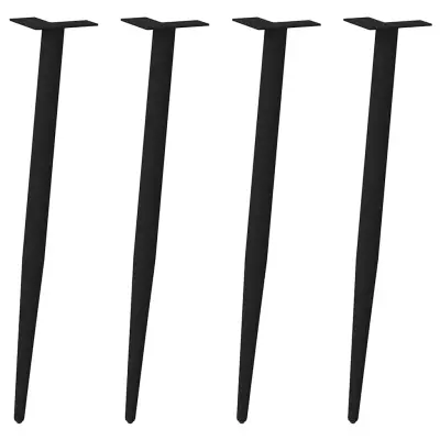 vidaXL Noge za konzolno mizico stožčaste oblike 4 kosi črne 72-73 cm jeklo