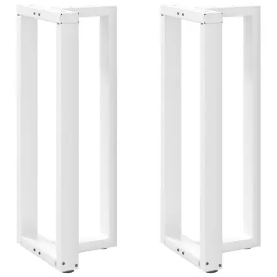 vidaXL Noge za barsko mizo v obliki črke T, 2 kosa, bele barve, 40x35x(100-101) cm, jeklo