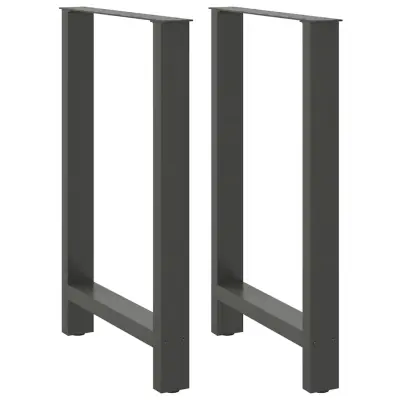 vidaXL Noge za barsko mizo antracitne barve 2 kosa 60 x (90-91) cm jeklo