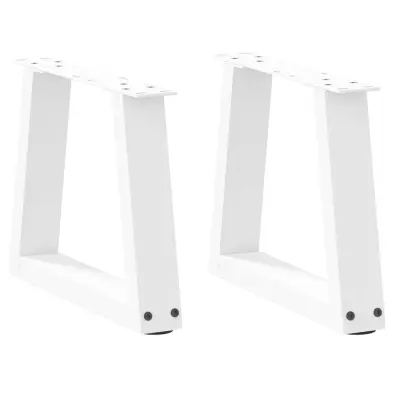 vidaXL Noge za klubsko mizico v obliki črke V 2 kosa bele 40 x (30-31,3) cm jeklo