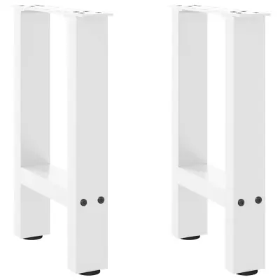 vidaXL Noge za klubsko mizico bele barve 2 kosa 38 x (42-43) cm jeklo