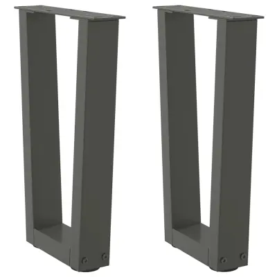 vidaXL Noge za klubsko mizico v obliki črke V 2 kosa antracitne 28 x (42-43,3) cm jeklo