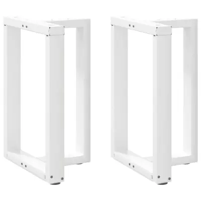 vidaXL Noge za jedilno mizo v obliki črke T, 2 kosa, bele barve, 50x35x(72-73) cm, jeklo