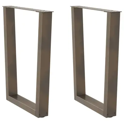 vidaXL Noge za jedilno mizo v obliki črke V, 2 kosa, naravno jeklo, 60 x (72-73,3) cm, jeklo