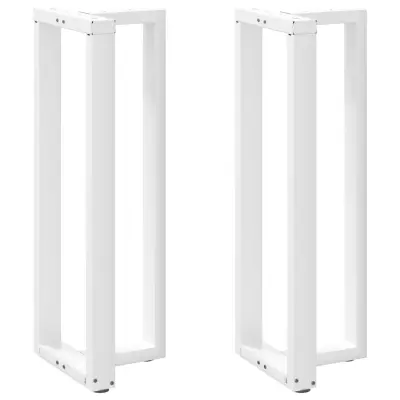 vidaXL Noge za barsko mizo v obliki črke T, 2 kosa, bele barve, 40x35x(110-111) cm, jeklo