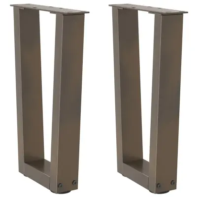 vidaXL Noge za klubsko mizico v obliki črke V 2 kosa naravno jeklo 28 x (42-43,3) cm jeklo