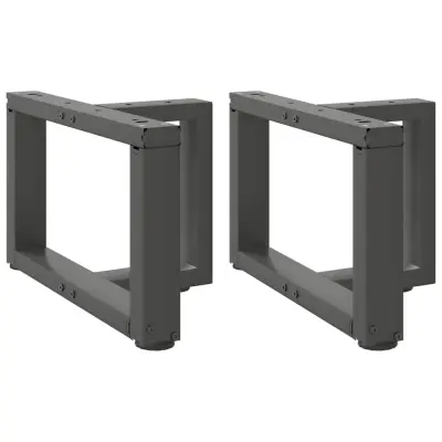 vidaXL Noge za klubsko mizico v obliki črke T 2 kosa antracit 40x25x(30-31) cm jeklo
