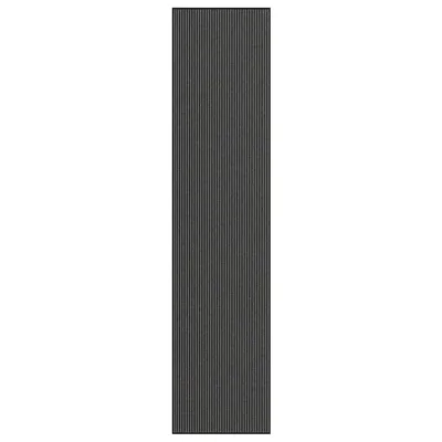 vidaXL Predpražnik črtast črn in siv 115x500 cm