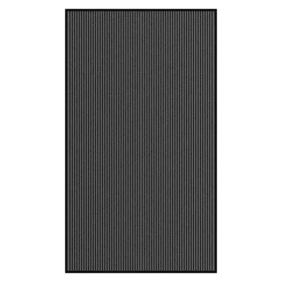 vidaXL Predpražnik črtast črn in siv 115x200 cm