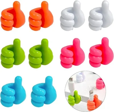 10-Delni Kreativni Silikonski Stenski Kavelj, Večnamenski Stenski Kavelj, Mini Samolepilni Kabel Za Palec