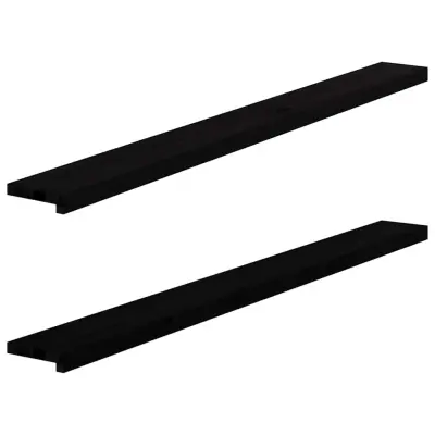 vidaXL Okenske police 2 kosa temno rjava 160x15x2 cm trdna hrastovina